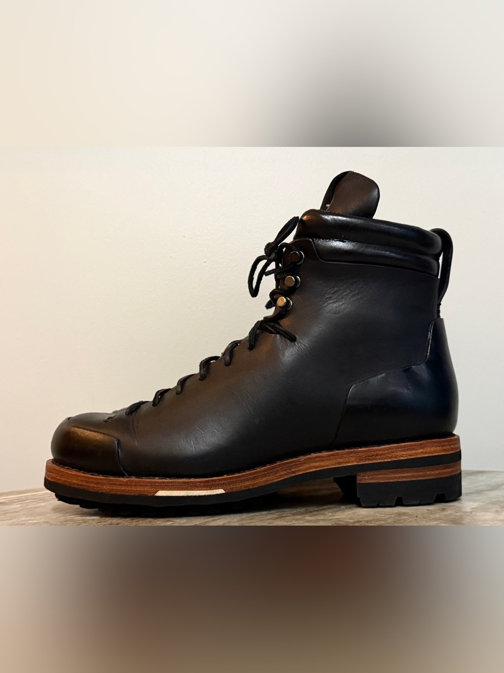 FEIT Arctic Hiker Boots 45 / 12 US Black Leather Vibram Goodyear Combat Winter